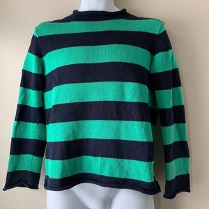 CREWCUTS navy and green sweater size 12